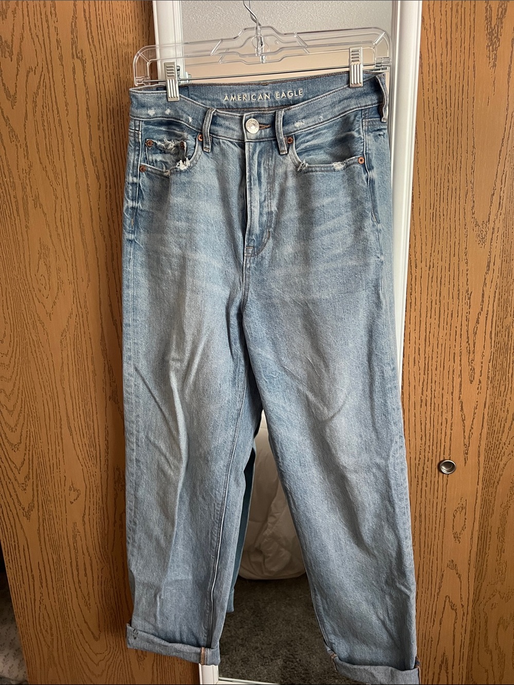 American Eagle Outfitters Light Wash Straight Leg Jeans